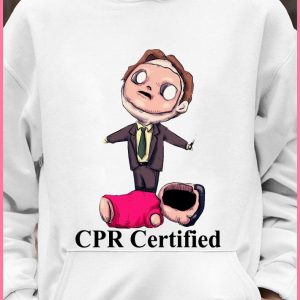Funny Dwight Schrute CPR Certified Cardiopulmonary resuscitation shirt 7