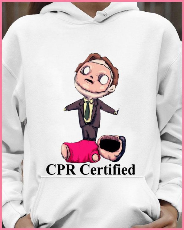 Funny Dwight Schrute CPR Certified Cardiopulmonary resuscitation shirt 4