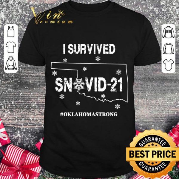 Best 2021 I Survived Snovid-21 Oklahoma Strong Coronavirus Storm shirt 1