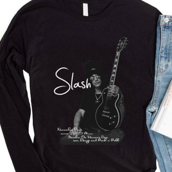 Premium Guns N' Roses Slash November Rain Sweet Child O' Mine Knockin' On Heaven's Door shirt 4