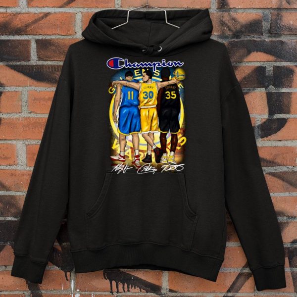 Funny Champion Golden State Warriors Stephen Curry Klay Thompson Kevin Durant Signatures Shirt 4