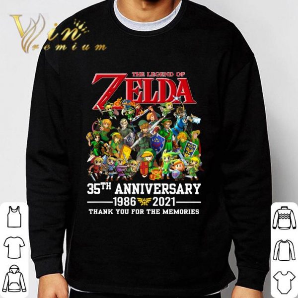 The Legend of Zelda 35th anniversary 1986-2021 thank you for the memories shirt 3