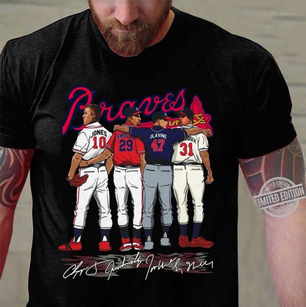Funny Atlanta Braves Chipper Jones Smoltz Glavine Maddux all signature shirt 3