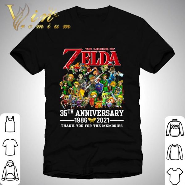 The Legend of Zelda 35th anniversary 1986-2021 thank you for the memories shirt 1