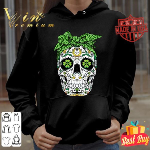 Original Sugar Skull Shamrock St. Patrick's day shirt 4