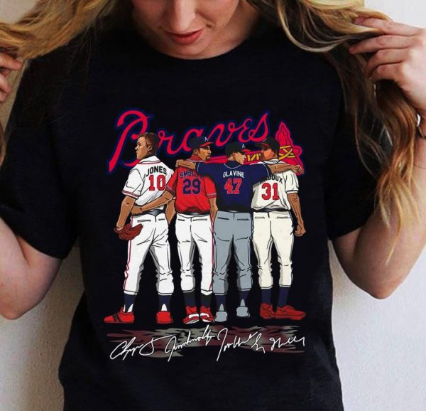 Funny Atlanta Braves Chipper Jones Smoltz Glavine Maddux all signature shirt 2