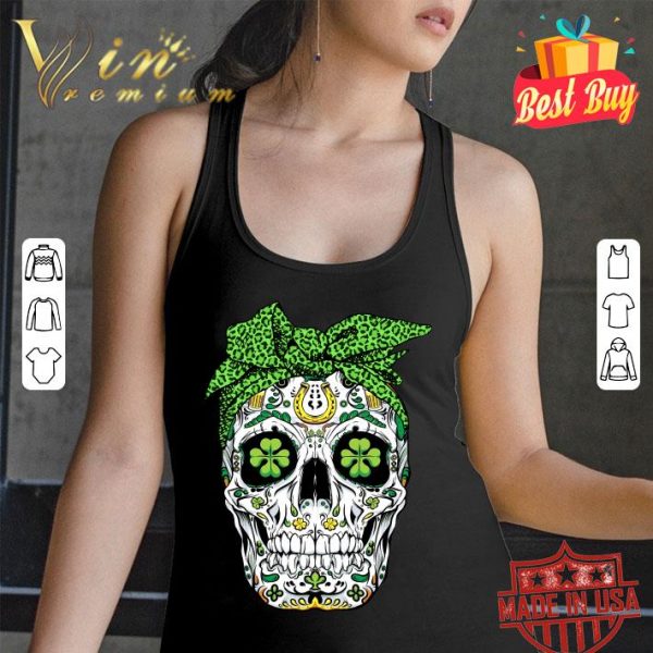 Original Sugar Skull Shamrock St. Patrick's day shirt 3