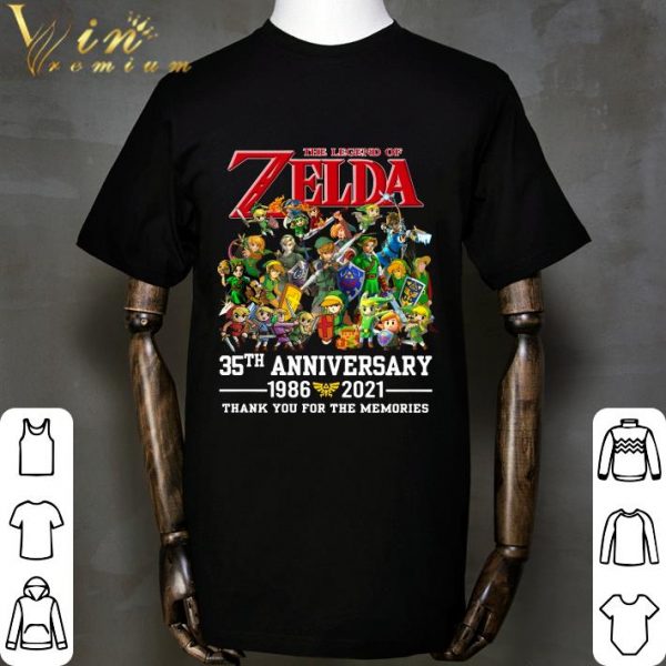 The Legend of Zelda 35th anniversary 1986-2021 thank you for the memories shirt 2