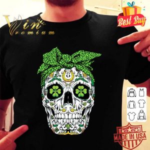 Original Sugar Skull Shamrock St. Patrick's day shirt 5