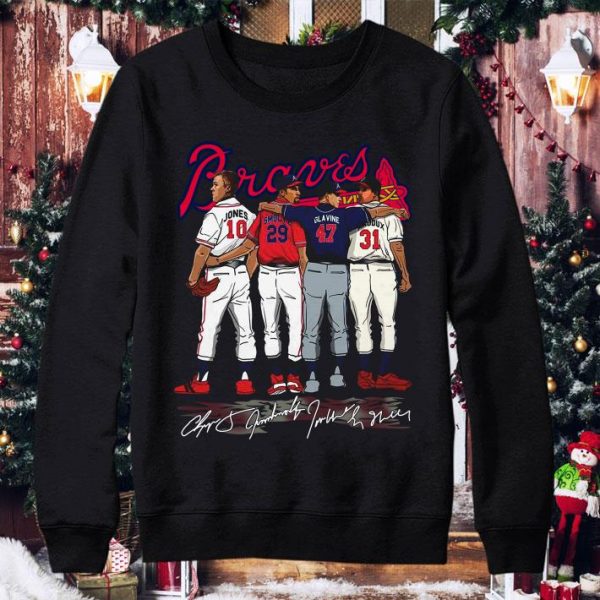 Funny Atlanta Braves Chipper Jones Smoltz Glavine Maddux all signature shirt 4