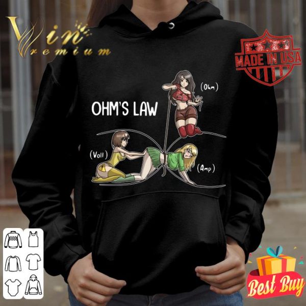 Funny Anime Girls Ohms Law Ohm Volt Amp shirt 4