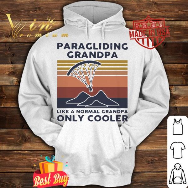 Funny Vintage Paragliding Grandpa Like A Normal Grandpa Only Cooler shirt 4