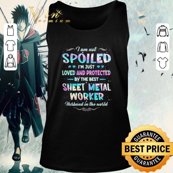 Top I am not Spoiled I’m just Loved and protected by the best Trucker husband in the world shirt 2