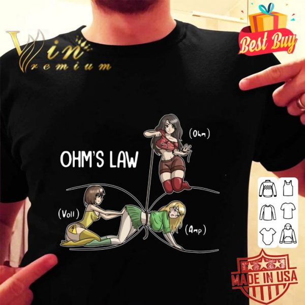 Funny Anime Girls Ohms Law Ohm Volt Amp shirt 2