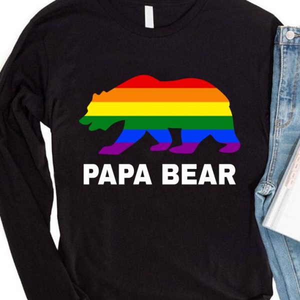 Original LGBT Gay Pride Rainbow Flag Papa Bear Pride shirt 4