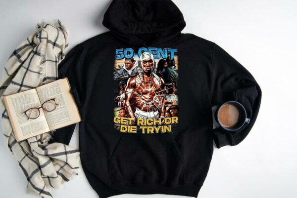 Vintage 50 Cent Get Rich or Die Tryin' Shirt, Rapper Shirt, Unisex T-shirt