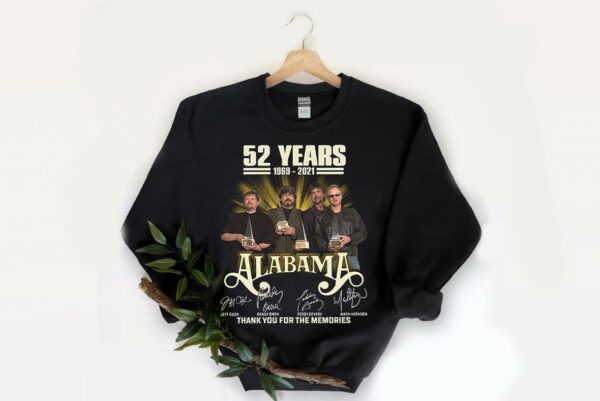 52 Years Alabama Thank You For The Memories Signatures Shirt, Alabama memories shirt 2