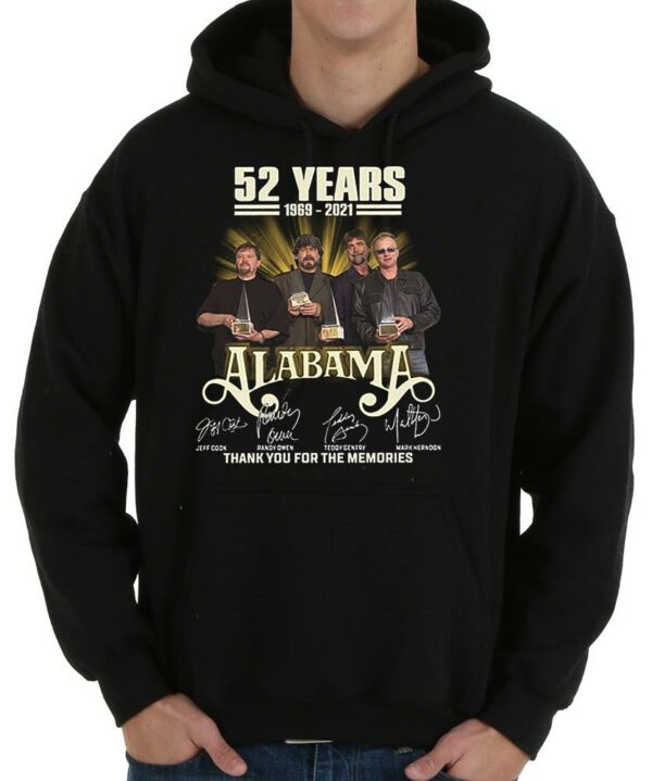 52 Years Alabama Thank You For The Memories Signatures Shirt, Alabama memories shirt 4