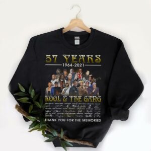 57 Years 1964-2021 Kool And The Gang Signatures Thank You For The Memories Shirt 5