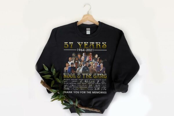 57 Years 1964-2021 Kool And The Gang Signatures Thank You For The Memories Shirt 2