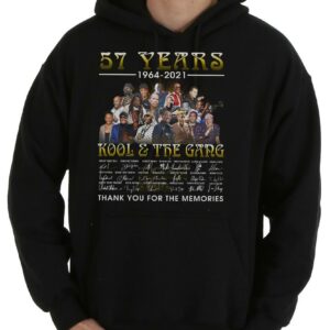 57 Years 1964-2021 Kool And The Gang Signatures Thank You For The Memories Shirt 7