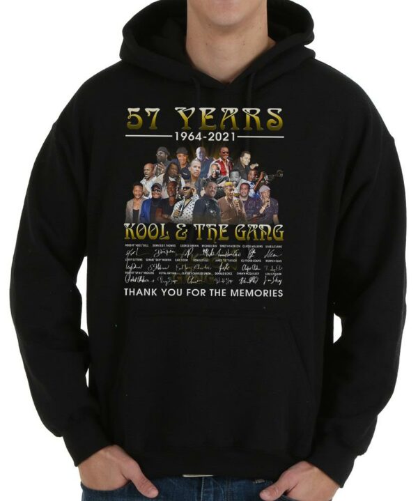 57 Years 1964-2021 Kool And The Gang Signatures Thank You For The Memories Shirt 4