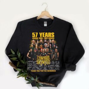 57 Years 1964-2021 Lynyrd Skynyrd Thank You For The Memories Signatures Shirt 5