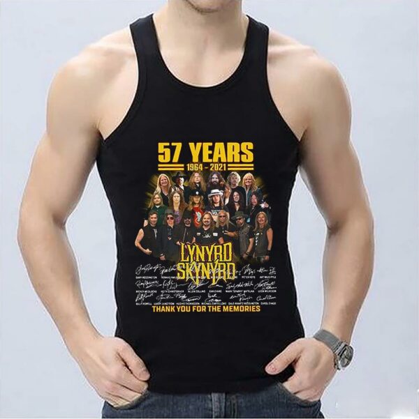 57 Years 1964-2021 Lynyrd Skynyrd Thank You For The Memories Signatures Shirt 3