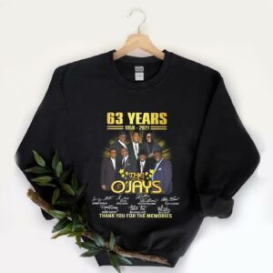 63 Years 1958-2021 The O'Jays Thank You For The Memories Shirt 5
