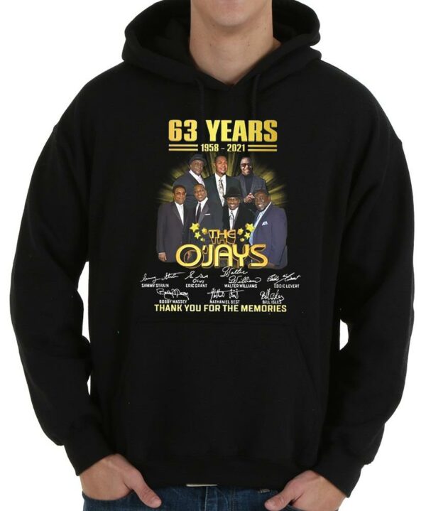 63 Years 1958-2021 The O'Jays Thank You For The Memories Shirt 4