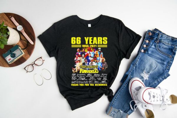 66 Years Parliament Funkadelic Thank You signatures Shirt, 66 Years Parliament Funkadelic Shirt 1
