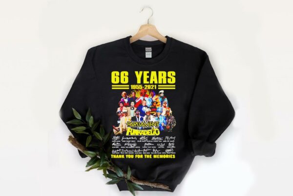 66 Years Parliament Funkadelic Thank You signatures Shirt, 66 Years Parliament Funkadelic Shirt 2