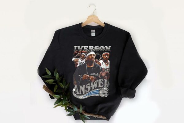 Allen Iverson T-Shirt, Iverson Vintage Shirt, the Answer Vintage Sweatshirts Shirt 2