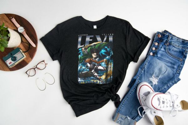 Anime AOT Shirt, Attack on Titan levi Shirt, Captain Levi AOT Shirt, Levi Ackerman Shirt 1