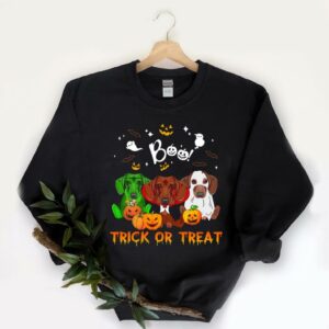 Bear Cute Dachshund Halloween Shirt,  Halloween Boo Trick Or Treat Shirt 5