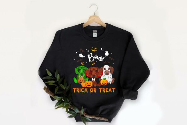Bear Cute Dachshund Halloween Shirt,  Halloween Boo Trick Or Treat Shirt 2