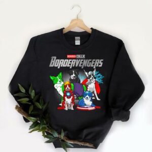 Bordervengers Border Collie And Avengers Dog Lover Marvel Dog Shirt, Border Collie Shirt 5
