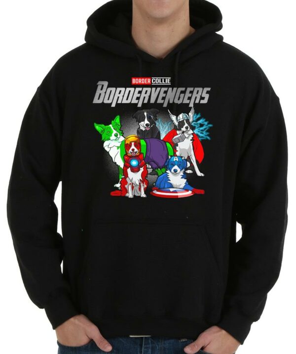 Bordervengers Border Collie And Avengers Dog Lover Marvel Dog Shirt, Border Collie Shirt 4