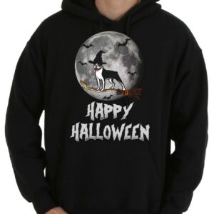 Boston Terrier Witch Happy Halloween Dog Lover Shirt Bat Shirt 7