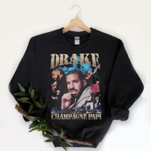 Drake Champagne Papi Shirt, Drake Printed Graphic Tee Shirt, Drake Shirt 5
