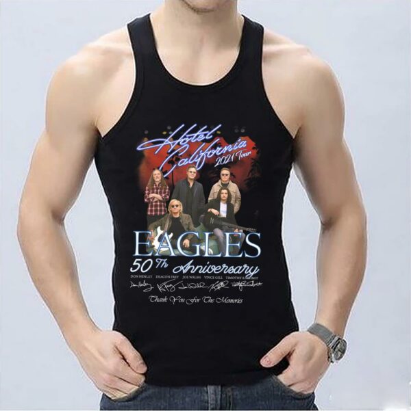 Eagles 50th Anniversary Hotel California Tour Signatures Shirt 3