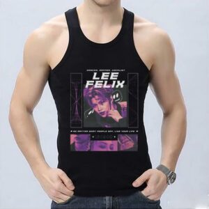 FELIX Shirt, STRAY KIDS FELIX Black Unisex Kpop Shirt, FELIX graphic tee shirt 6