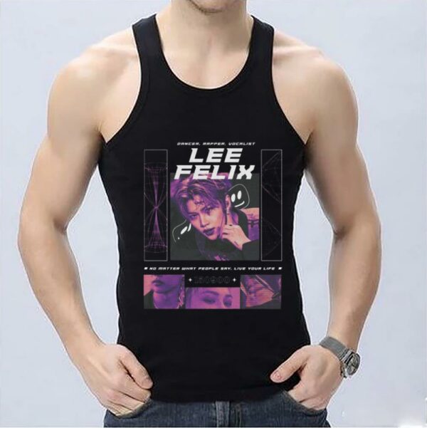 FELIX Shirt, STRAY KIDS FELIX Black Unisex Kpop Shirt, FELIX graphic tee shirt 3