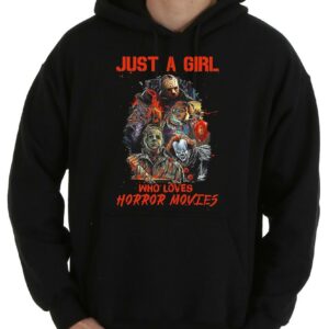 Halloween Movie Characters Horror Shirt, Just A Girl Who Loves Horror Movies Shirt Halloween shirt, Squad horror Scary Shirt trick or treat Shirt 7