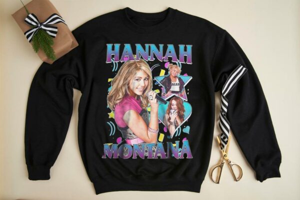 Hannah Montana Shirt, Miley Cyrus Rap Hip Hop Bootleg Homage 90s shirt 2