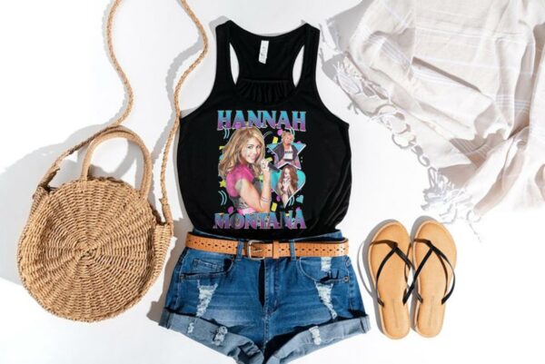 Hannah Montana Shirt, Miley Cyrus Rap Hip Hop Bootleg Homage 90s shirt 4