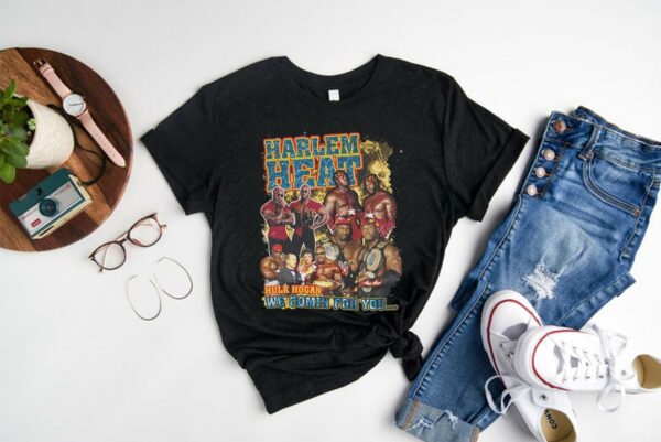 Harlem Heat Black Wrestling Vintage Style Tee, Harlem Heat Unisex T-shirt Sweatshirt  Shirt 1