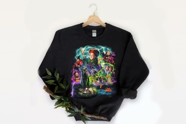 Hocus Pocus Halloween Shirt, Sanderson Sisters Shirt, Sanderson Sisters Hocus Pocus Characters Sublimation Halloween Shirt coffin Shirt 2