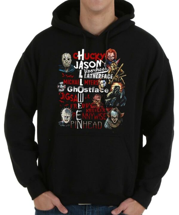 Horror Scary Movie Killer Character Halloween Shirt, Horror Characters Mashup Halloween Shirt, Horror Firends Shirt tombstone Shirt 4