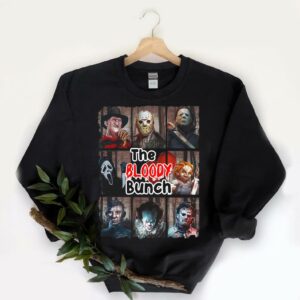 Horror The Bloody Bunch Shirt, Horror Movies Characters The Bloody Bunch Halloween Shirt 5